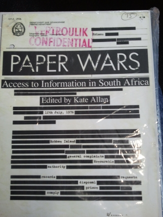 Libro de la delegada de Sudáfrica