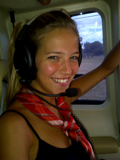 Luisana Lopilato helicoptero